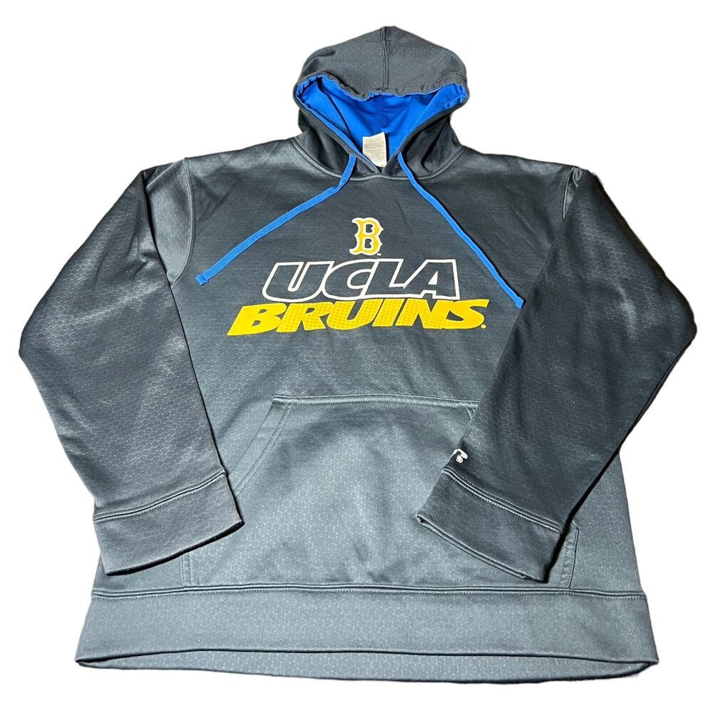 UCLA Bruins College Russell Athletic Gray Polyester Hoodie Sweater Men's Size M